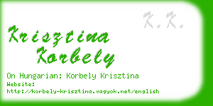 krisztina korbely business card